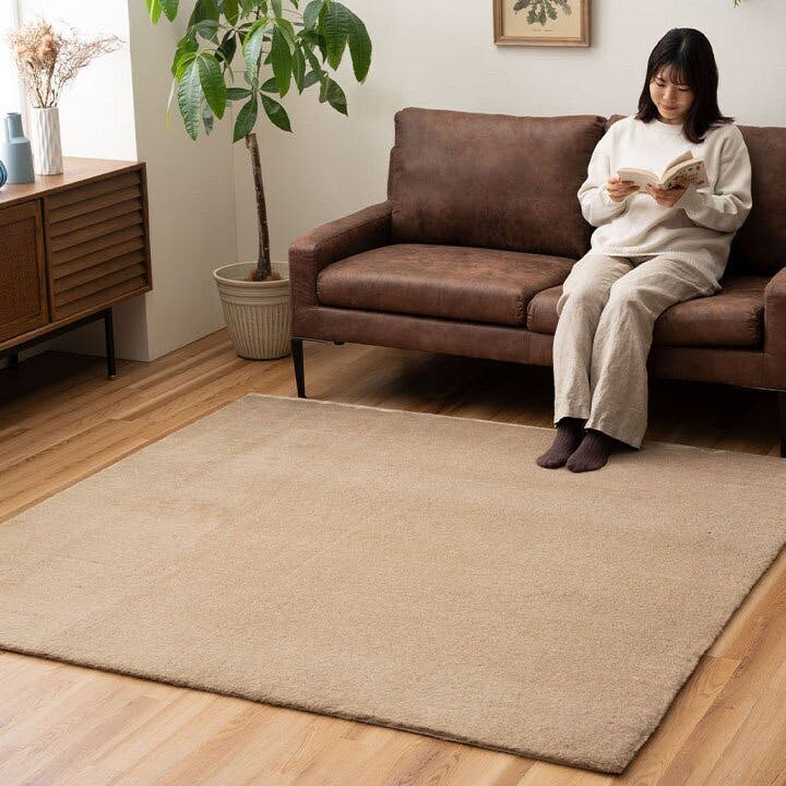 ファリー ラグ おしゃれ 長方形 大きい ふわふわ 冬 フェイクファー