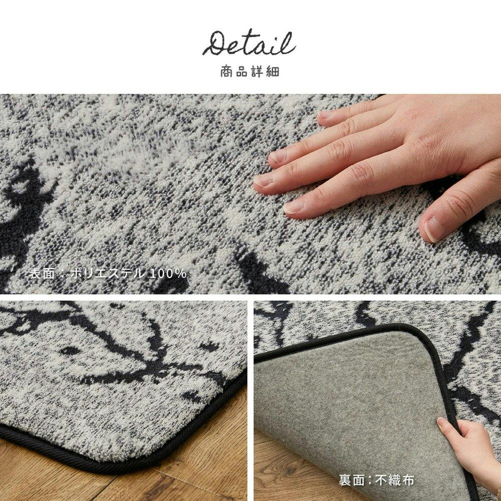 萩原 HAGIHARA 先染めふっくらラグ ベニワレン185X185グレー 240630410