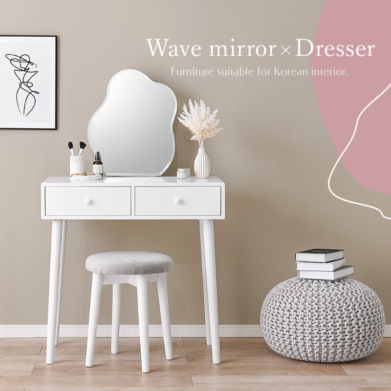 萩原スリーアイ HAGIHARA ドレッサー MD-6737WH ホワイト