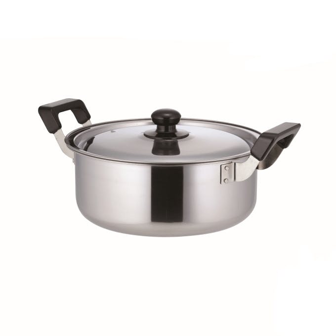 心あったか亭 ステンレス製 大型鍋 24cm MJ-2201 200V・IH対応 ガス火