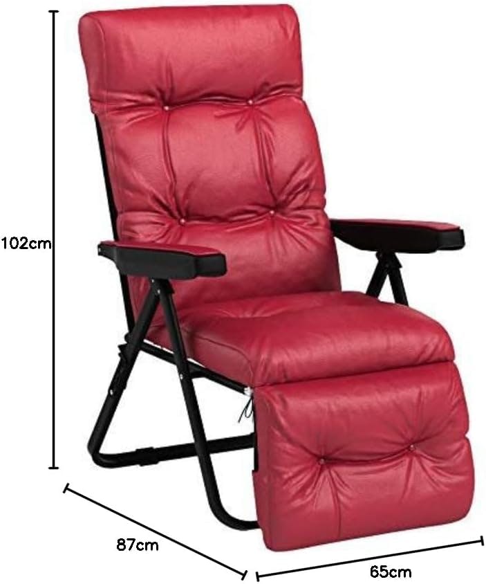 タック Vita フットレスト付きリクライニングチェア ワインレッド 全身