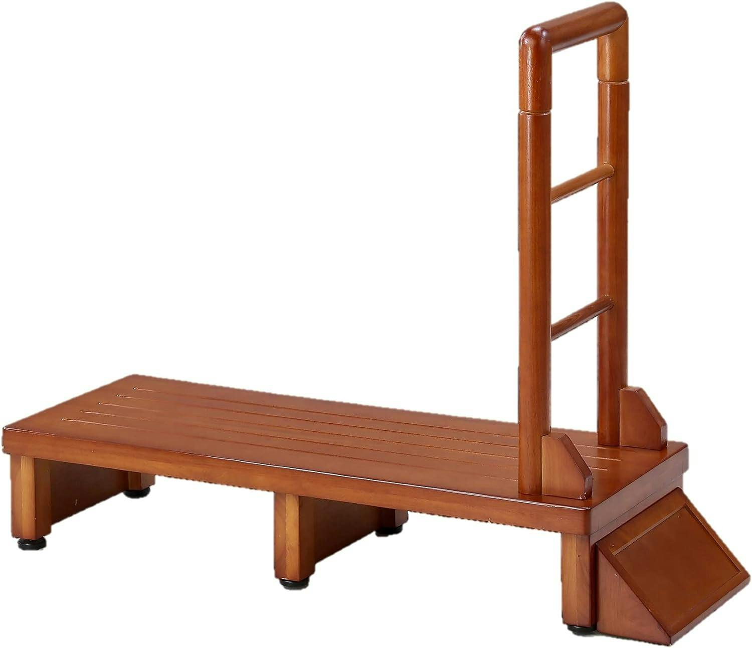 タック Vita 手すり付き玄関台 90cm ブラウン 踏み台 サポート手すり