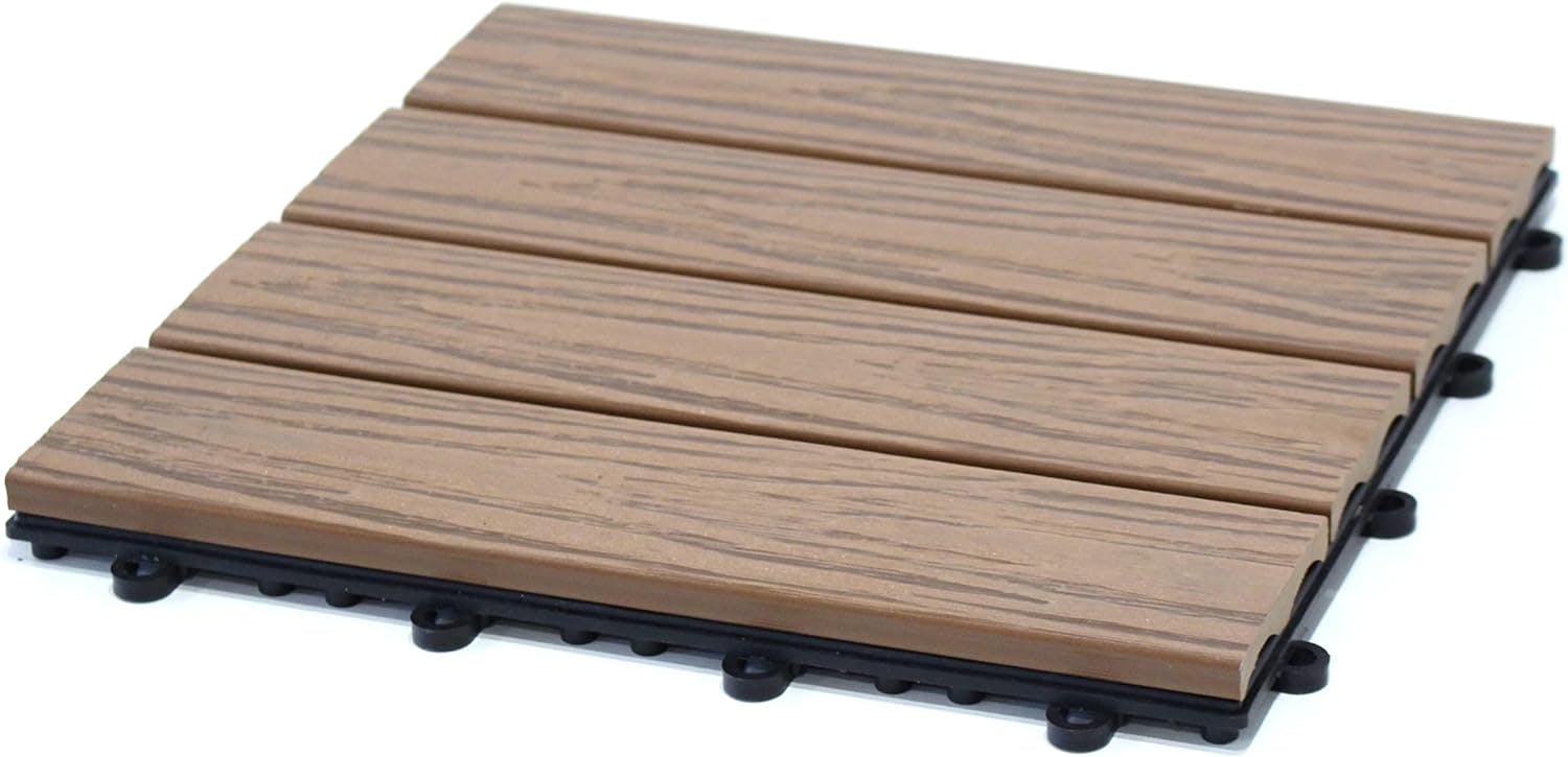 タック Living Out WPCデッキパネル 木目調 9枚組 ブラウン TAN-175-9