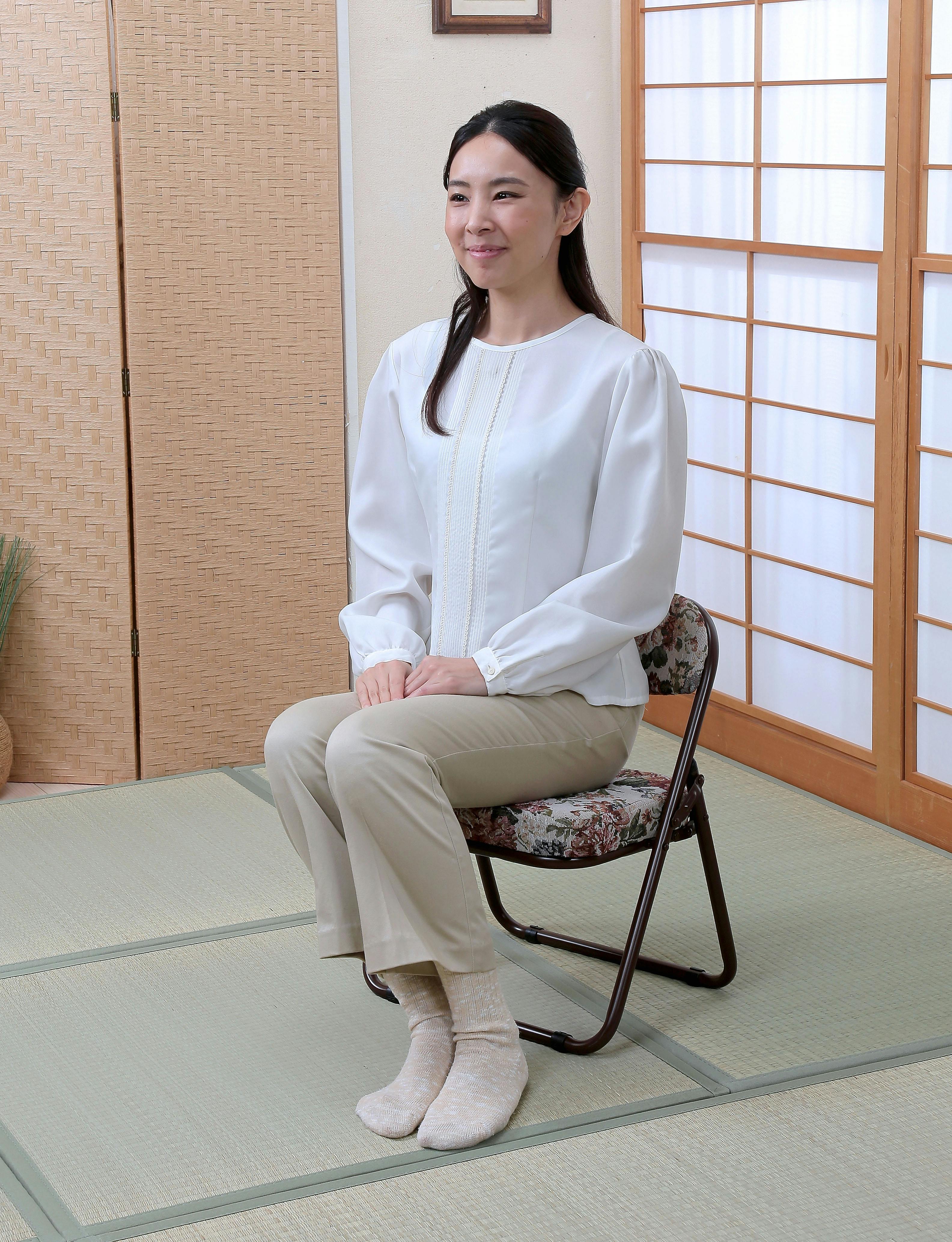 タック Vita 折りたためる座敷チェア 4脚 ゴブラン 和室や座敷で使える