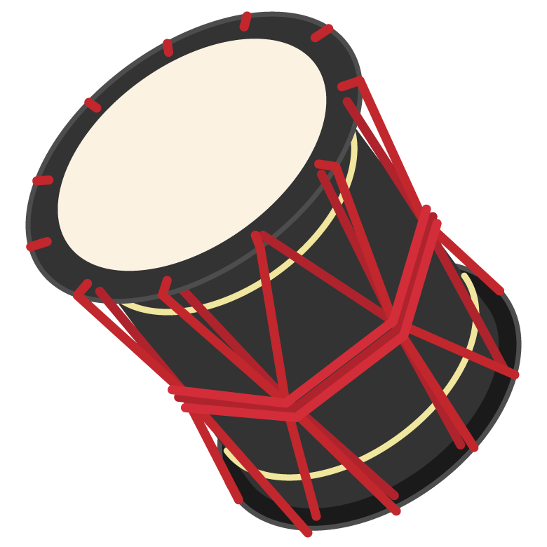 鼓（つづみ）のイラスト | 無料のフリー素材 イラストエイト