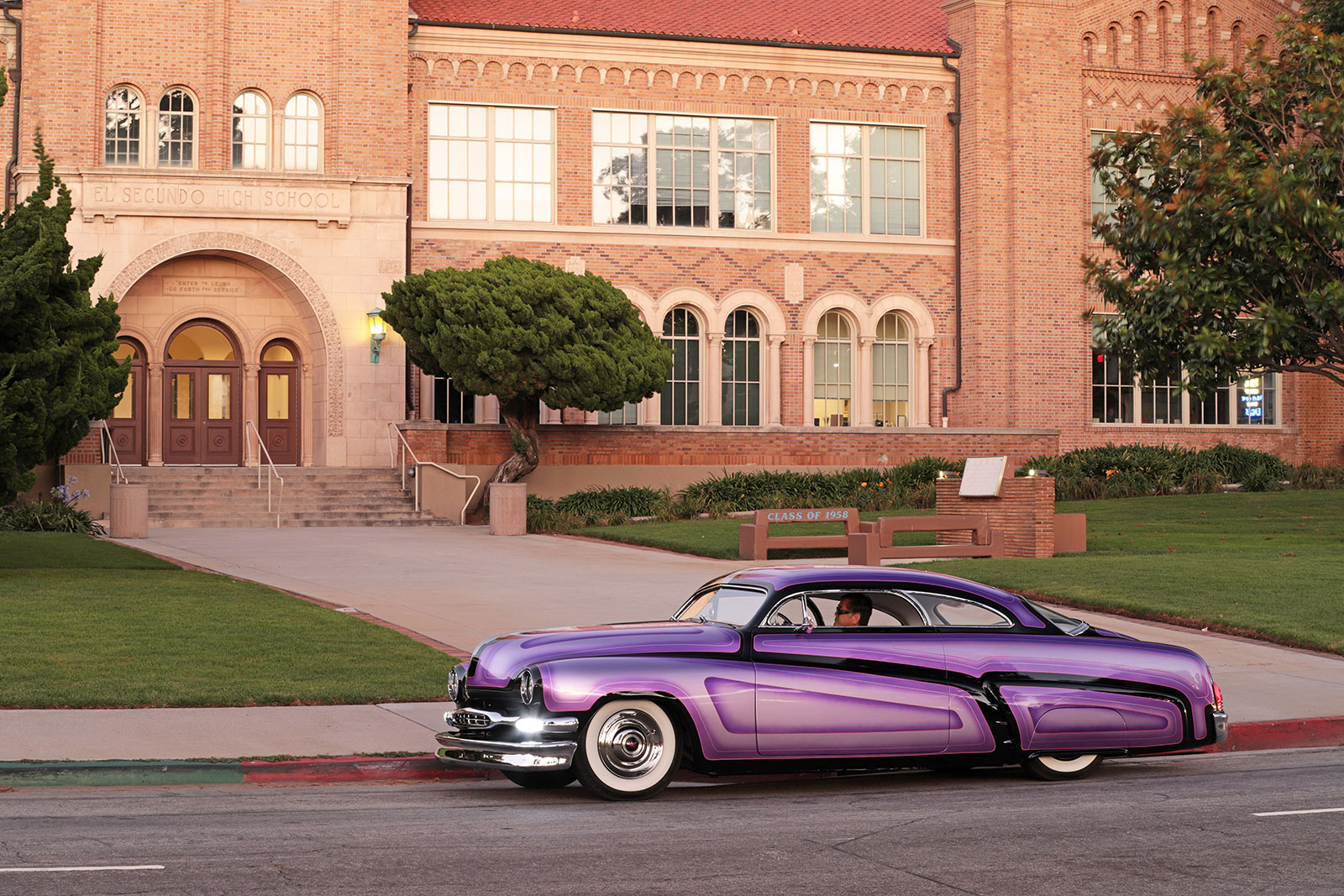 Purple Reign: Custom Pinstriped Merc Coupe