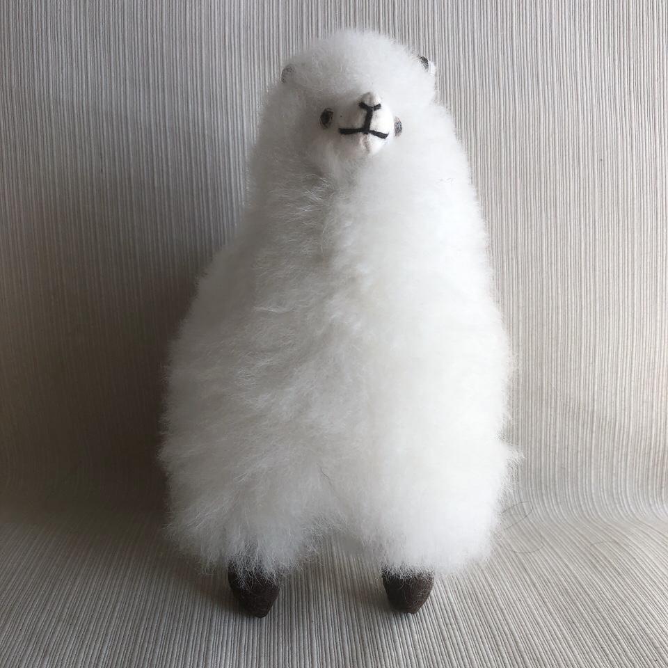 ぬいぐるみシリーズ〜 かわいいアルパカの油絵 ぬいぐるみシリーズ