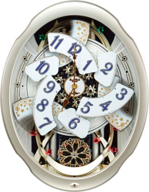 文字盤がメロディに合わせてダイナミックに変化！からくり時計スモール