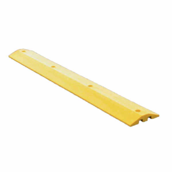 6' Standard Yellow Speed Bump W/ Channels - 72