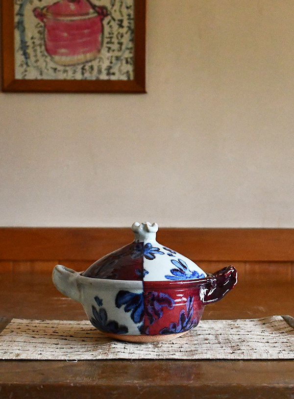 青白釉（花・唐草） | 稲葉直人 伊賀焼土鍋と器｜三重県伊賀市土鍋作家