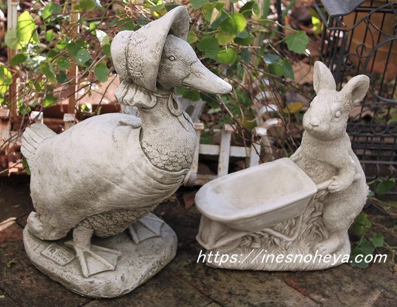 ピーター・ラビットの絵本に登場する、あひるのジマイマを思い出させて