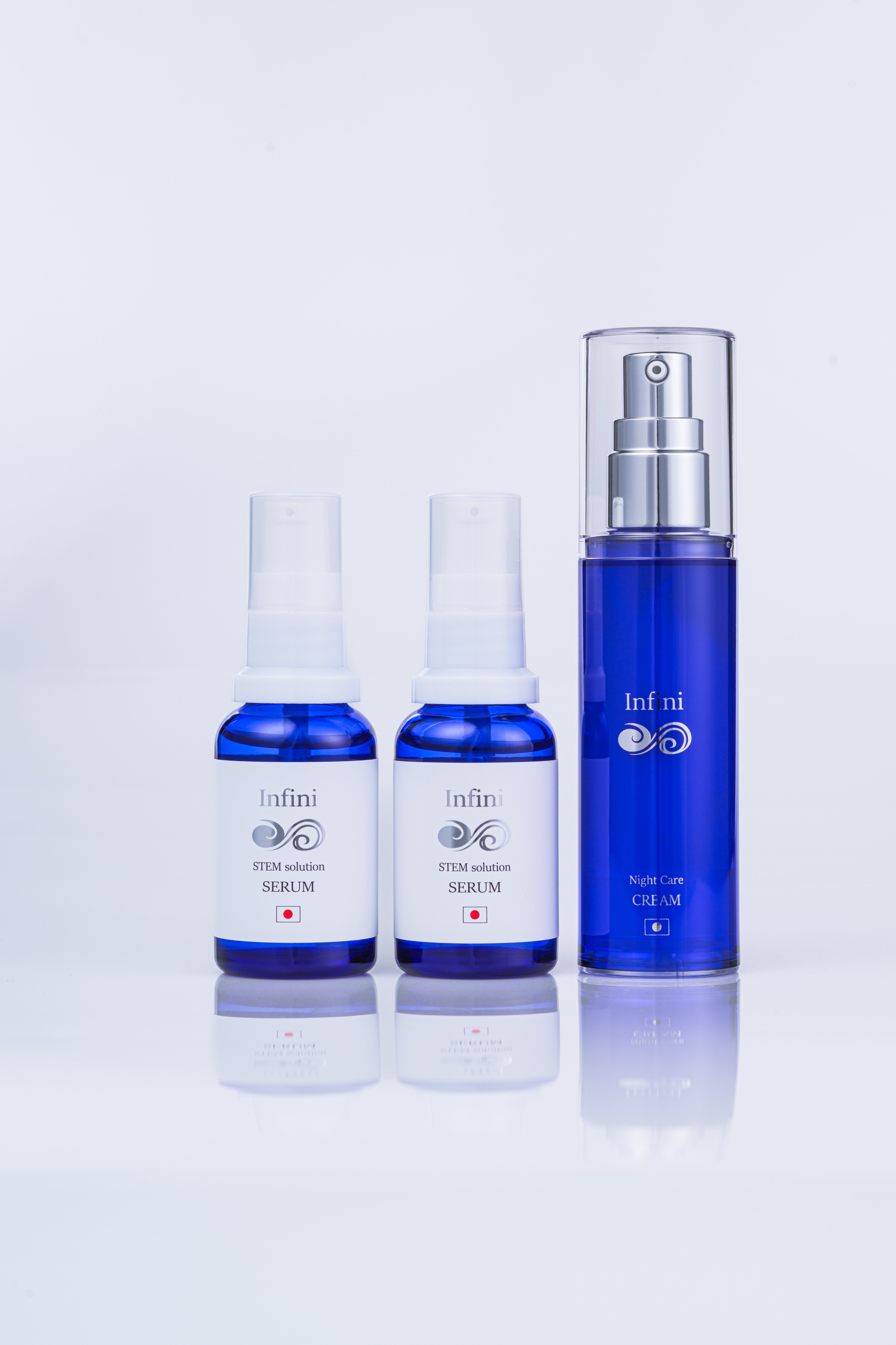 3-Piece Skincare Set: 2×Infini Stem Solution Serum/1×Night Care