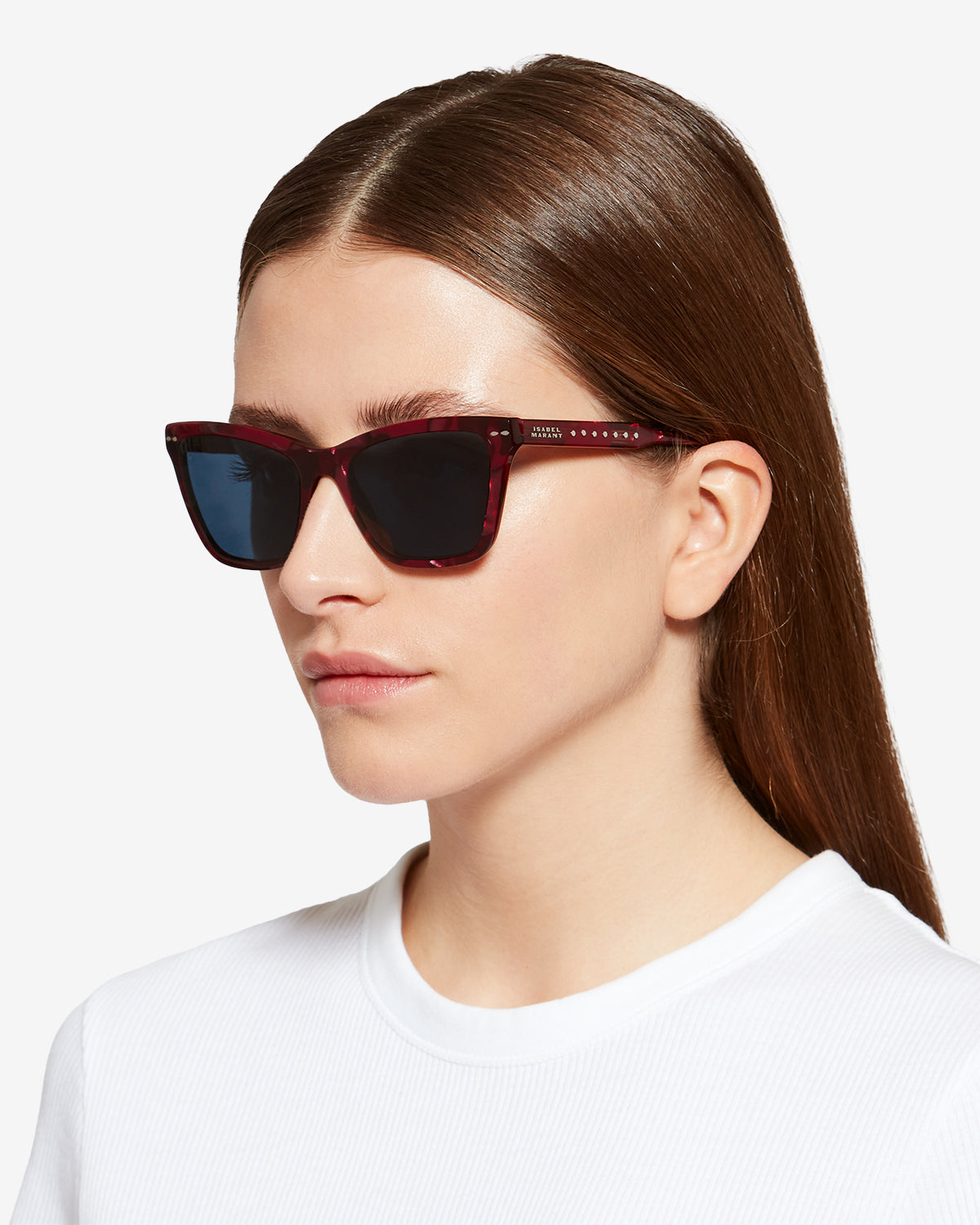 LEYNA Sunglasses Woman marble red-blue | ISABEL MARANT Official