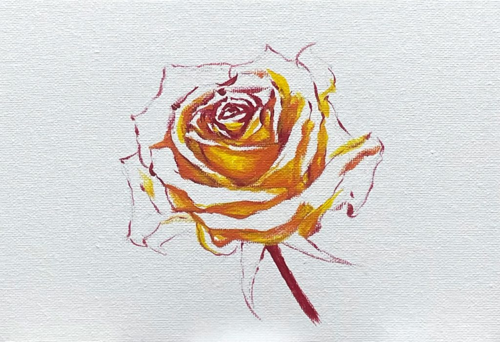 油絵で花の描き方！バラを簡単で素早く描く手順【初心者向け】 | 画家