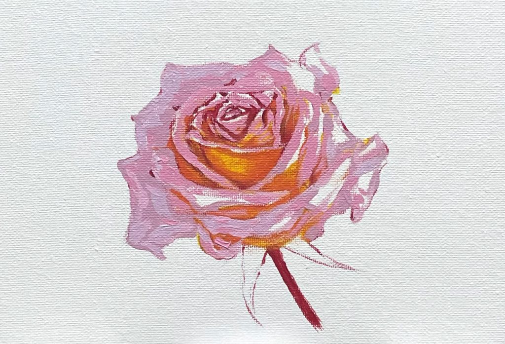 油絵で花の描き方！バラを簡単で素早く描く手順【初心者向け】 | 画家