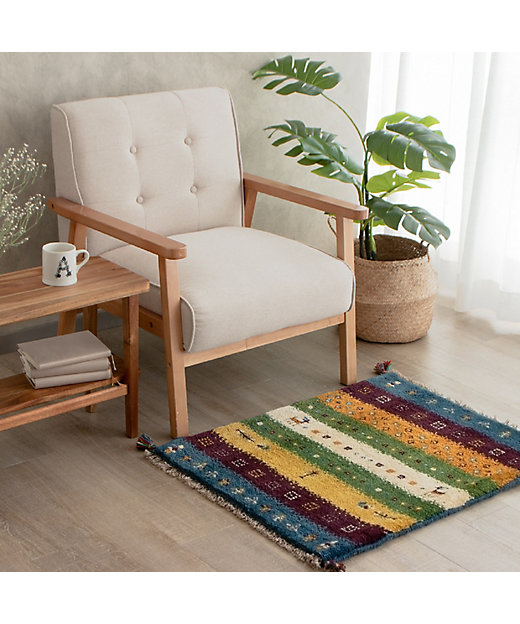 ☆ペルシャ手織りギャッベ 玄関マットMサイズ 7 | 三越伊勢丹