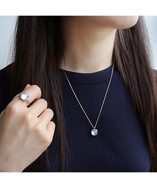 ブルートパーズ シェル ネックレス AGAN630750BT