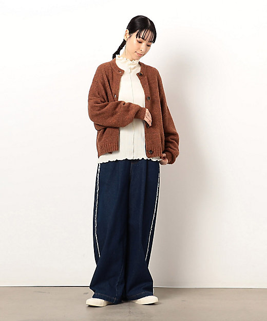 カラーネップ モモンガ ニットカーディガン（5257KI70