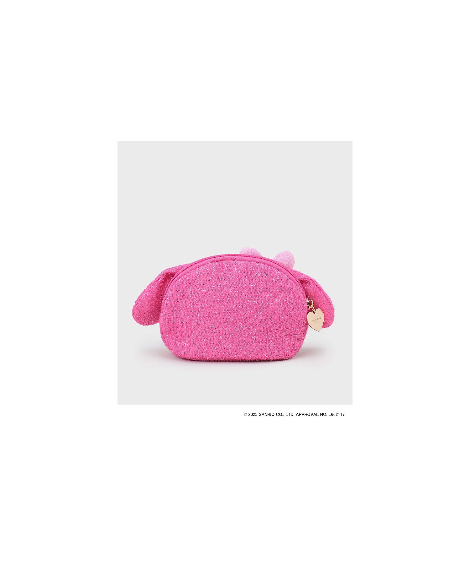 マイメロディ】たれ耳フェイス型キラキラシェルポーチ