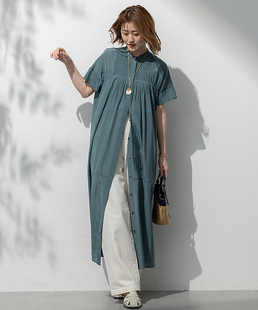 接触冷感／速乾性／洗える】エアリーブライトローン ワンピース