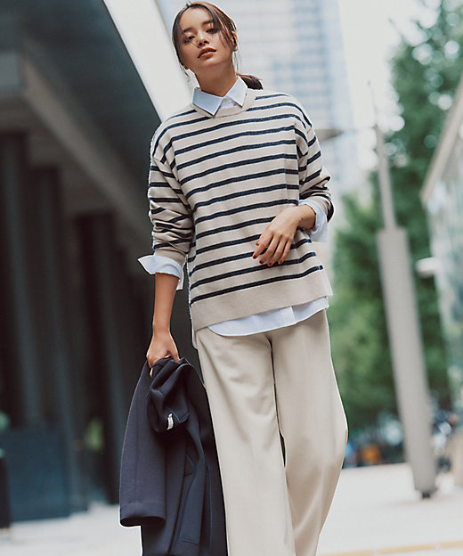 滝沢眞規子さん着用／VERY掲載】TRストレッチギャバ ワイド