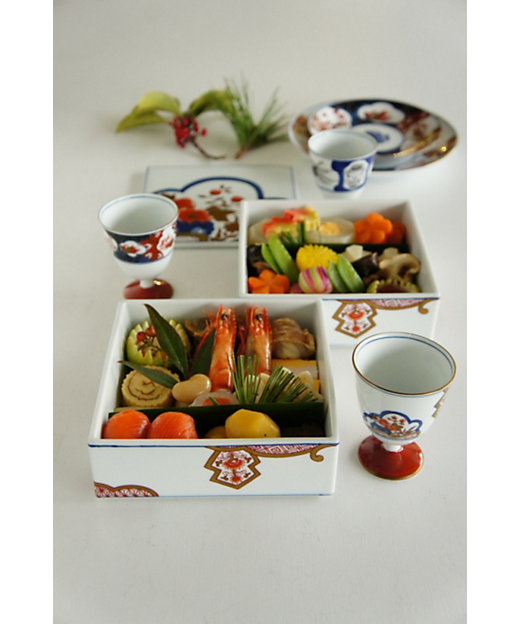 二段重 ゴールド 花ぎり | ARITA PORCELAIN LAB/アリタポーセリンラボ