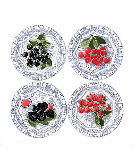 ☆オワゾブルー・フルーツ デザートプレート4枚セット | GIEN/ジアン