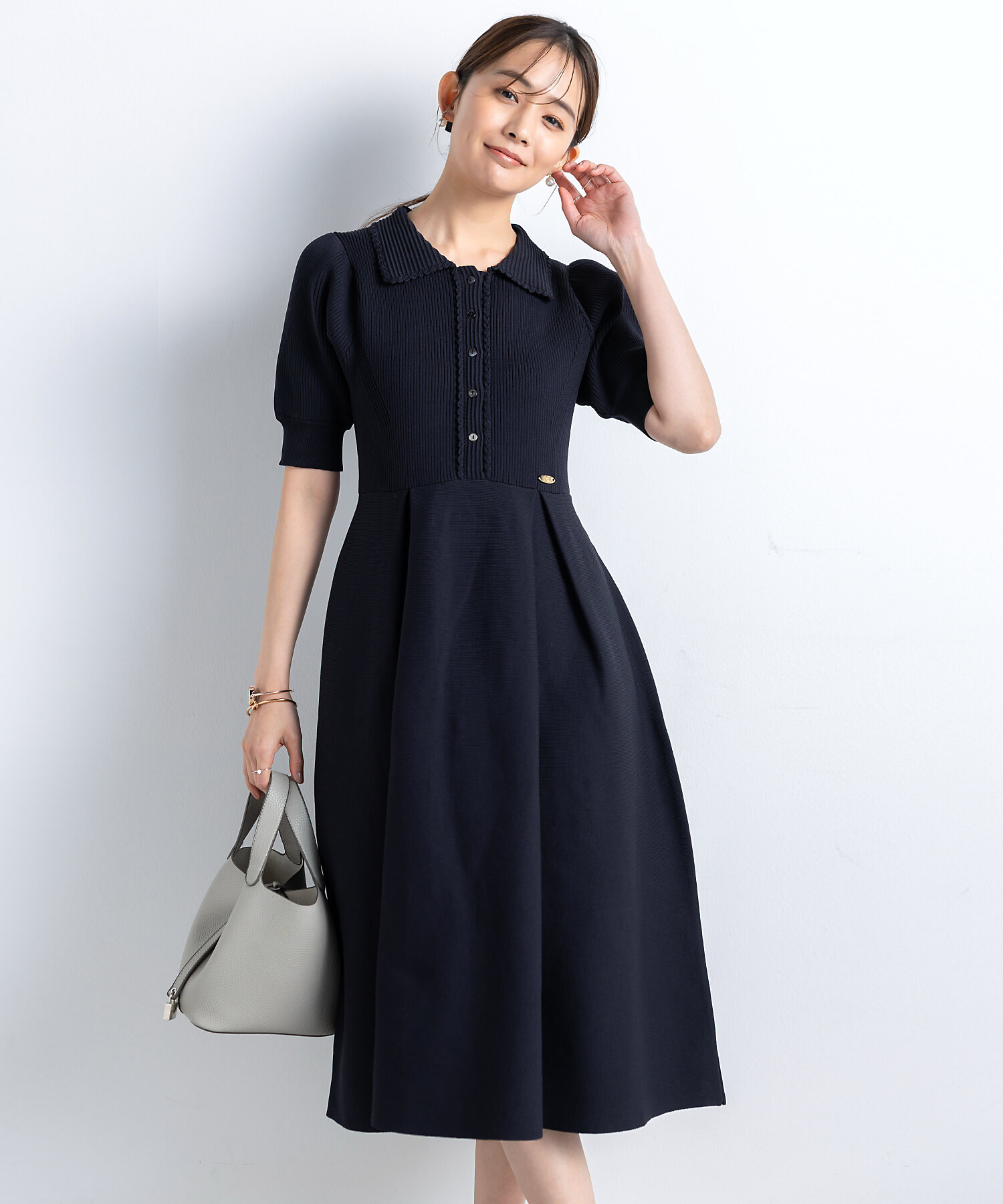 クロシェスカラップニットワンピース（Liz） AMー2603ー