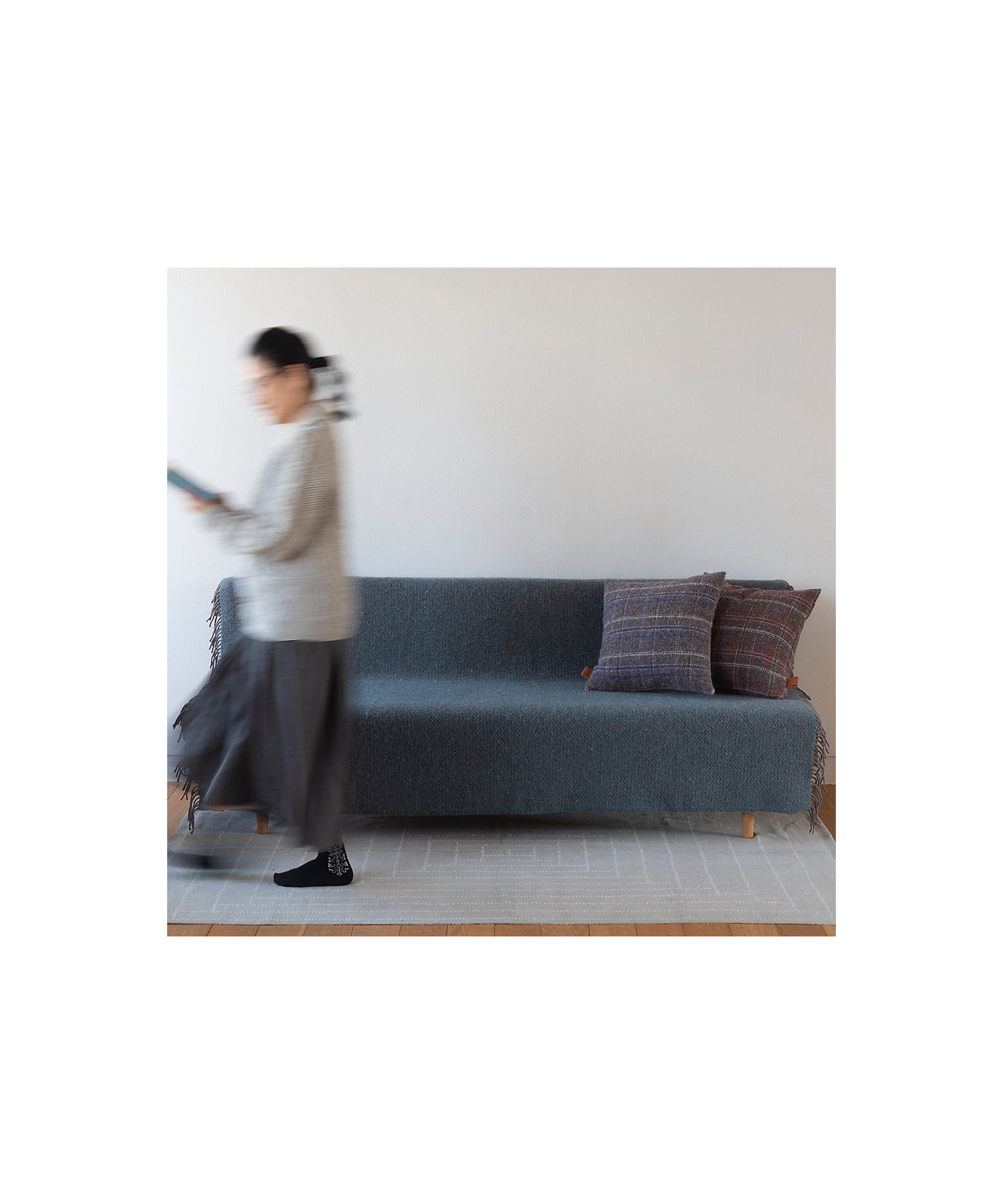 リサイクルウールスロー ウェーブ グリーン | KLIPPAN/クリッパン