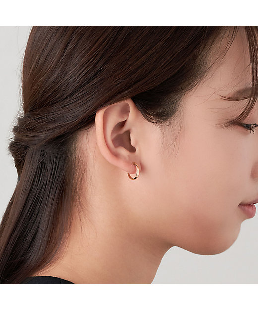 ピンクゴールド フープ ピアス AGAA1594 PG | Vendome