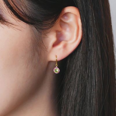 ペリドット ピンクトルマリン ピアス AGVA1586 PD | Vendome