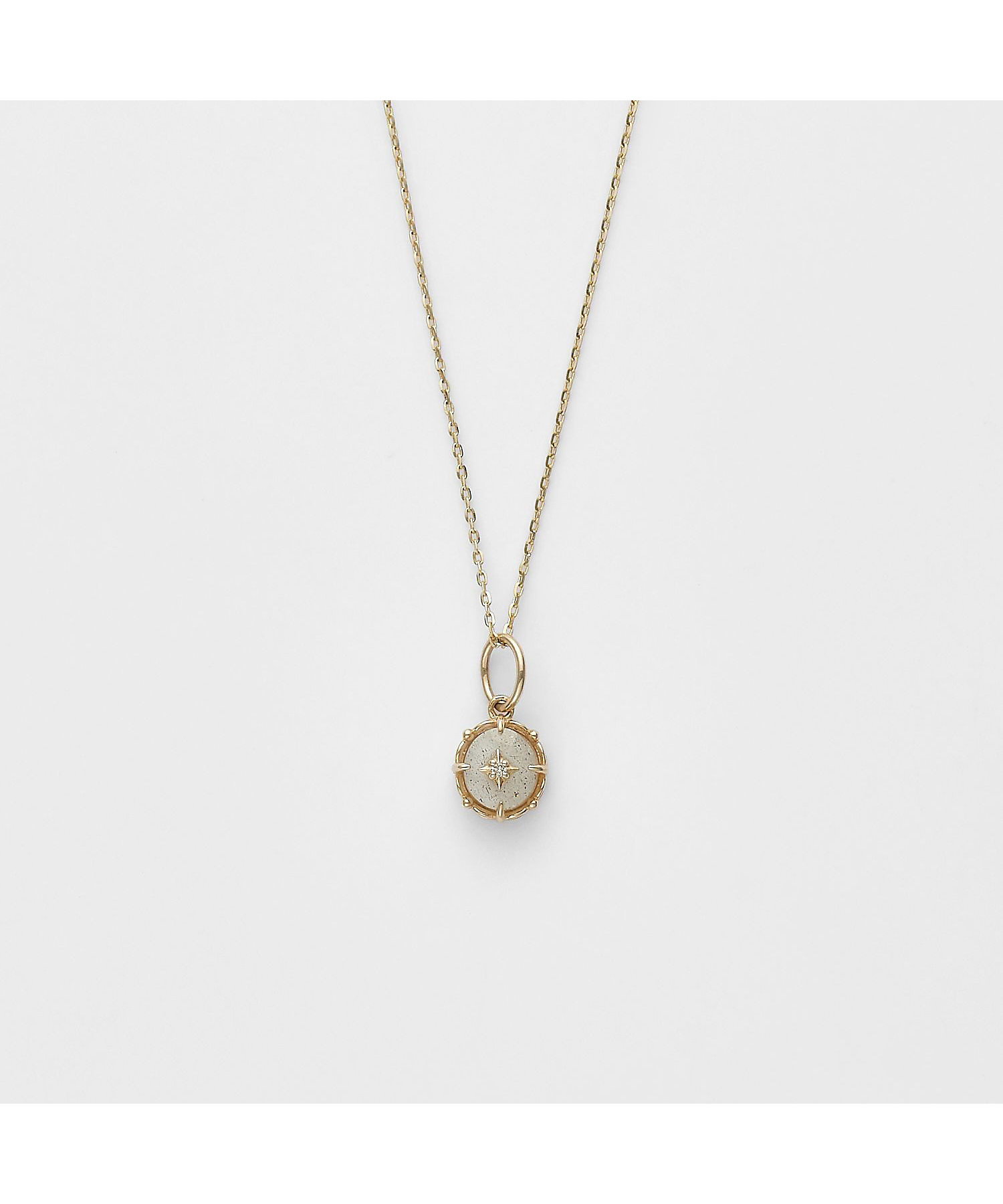 K10／K5 シェル／ラブラドライトネックレスチャームセット