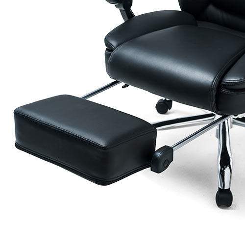 寝られる椅子】リクライニングチェア オットマン内蔵 PUレザー生地