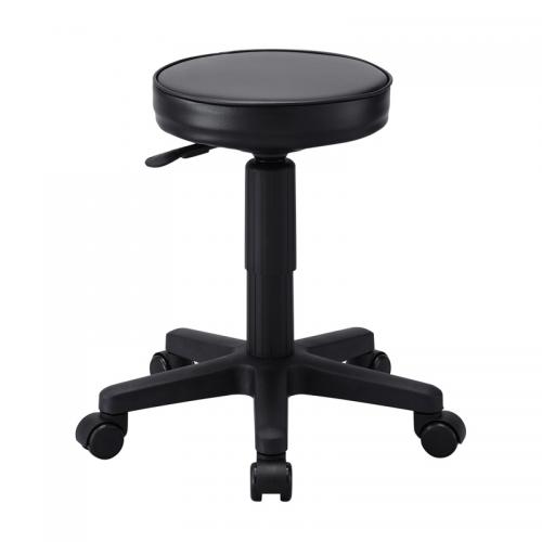 丸椅子 キャスター付きスツール ブラック SNC-T134BKN【イス王国】