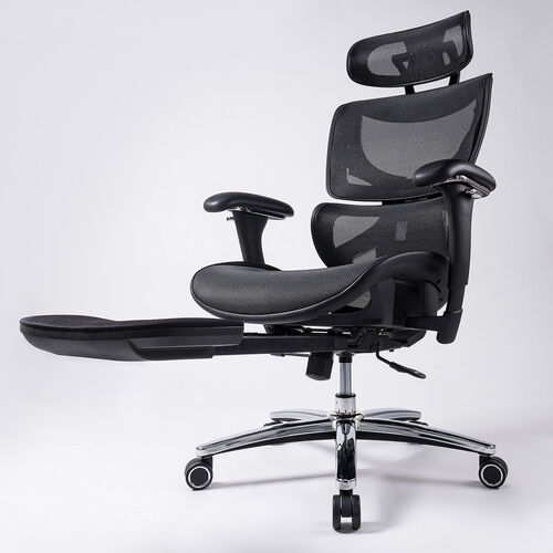 2/27 16時まで特価】高耐荷重ワークチェア 耐荷重200kg オットマン内蔵