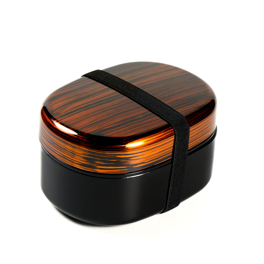 二段弁当箱 小判 白檀 ランチボックス 漆器の井助