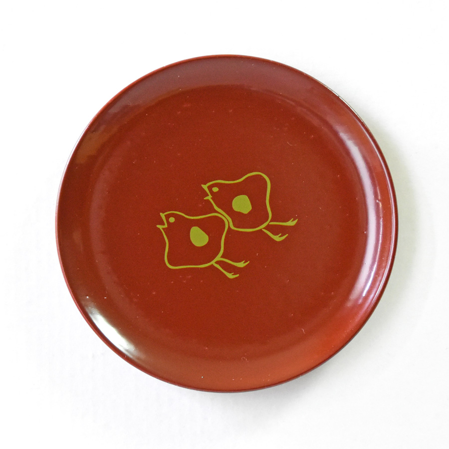 漆まめさら 芸艸堂木版画 動物シリーズ＜isuke＞木製漆塗り 漆器の豆皿