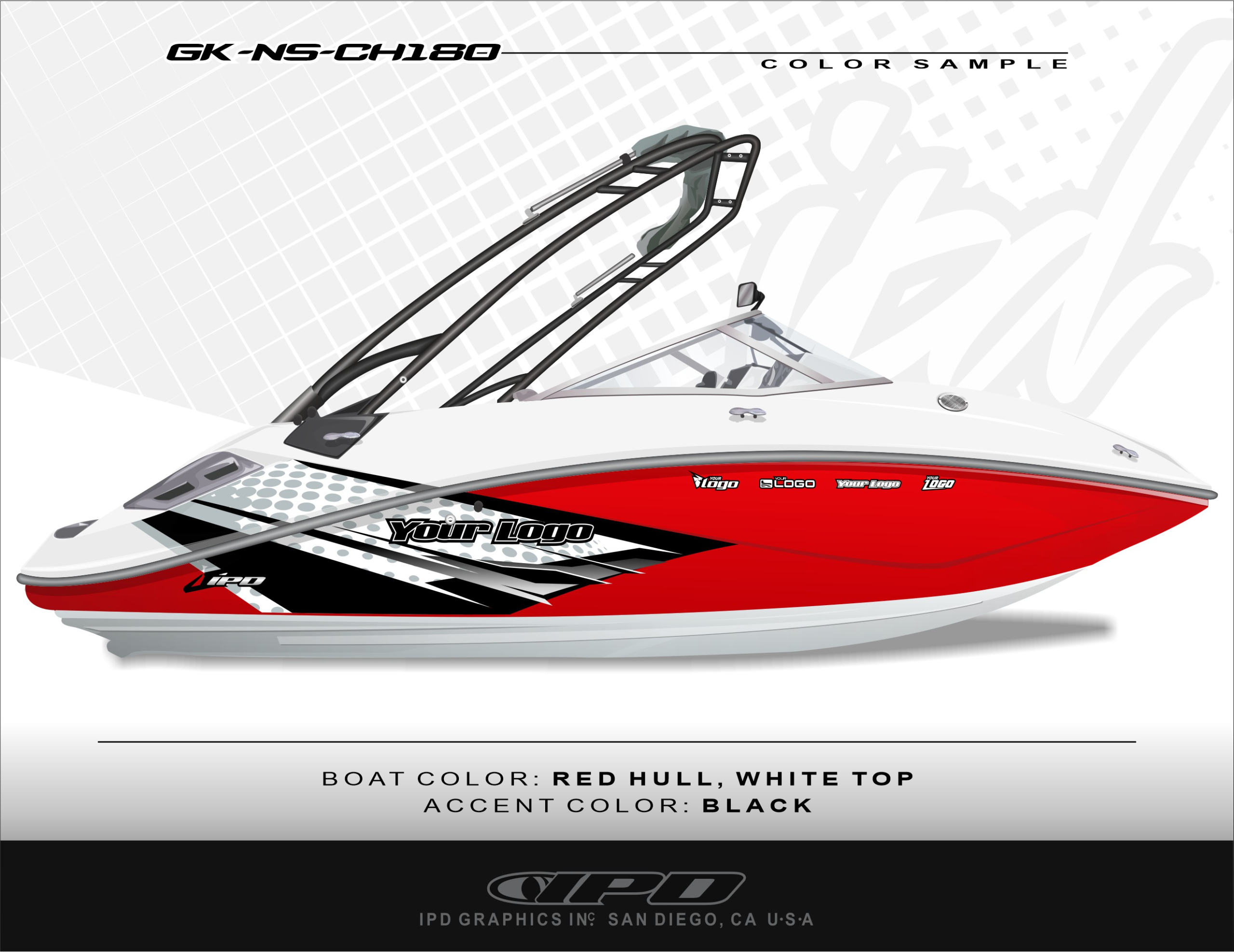 Sea-Doo Challenger 180 Graphics Kit (NS Design) - IPD Boat Graphics