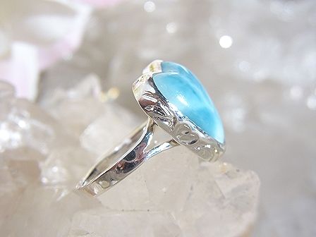 ラリマー ハート リング ☆ 【 Ryu コレクション】 ☆ 送料無料！