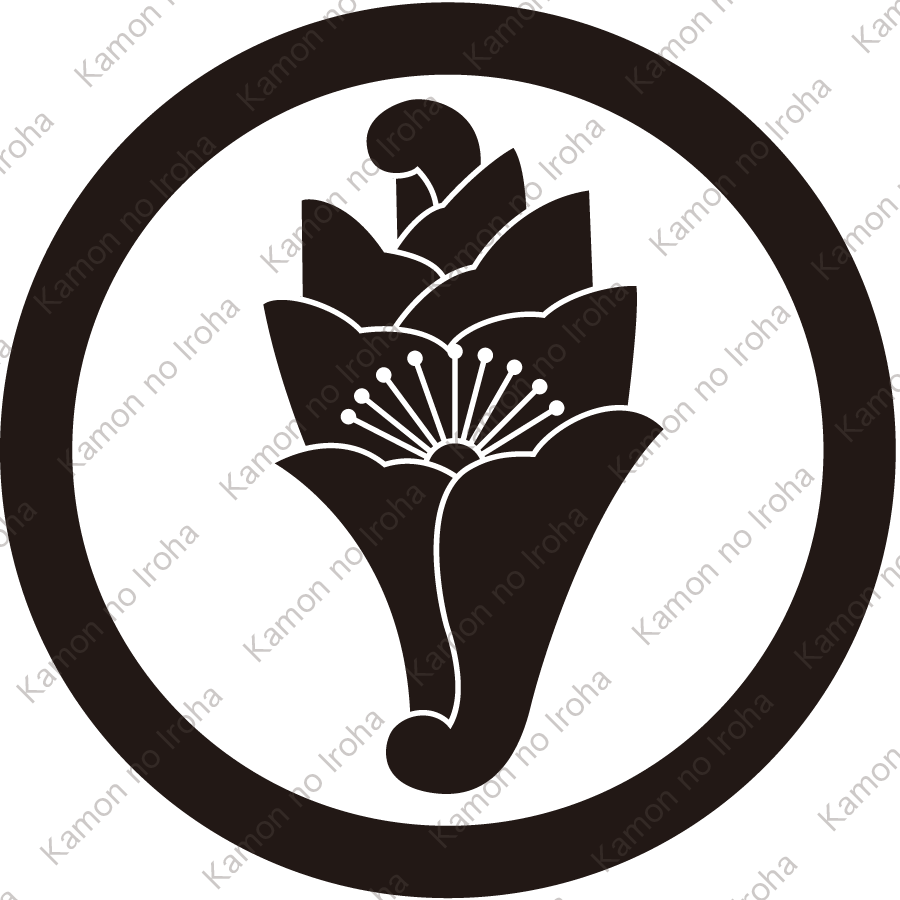 丸に一つ花杏葉紋（まるにひとつはなぎょうよう）：家紋のいろは