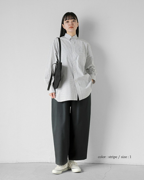 YLEVE イレーヴ コットン ブロード レギュラーカラー シャツ “COTTON