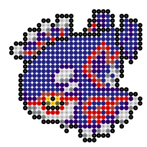 ポケモントローゼ カイオーガのアイロンビーズ図案 | アイロンビーズ