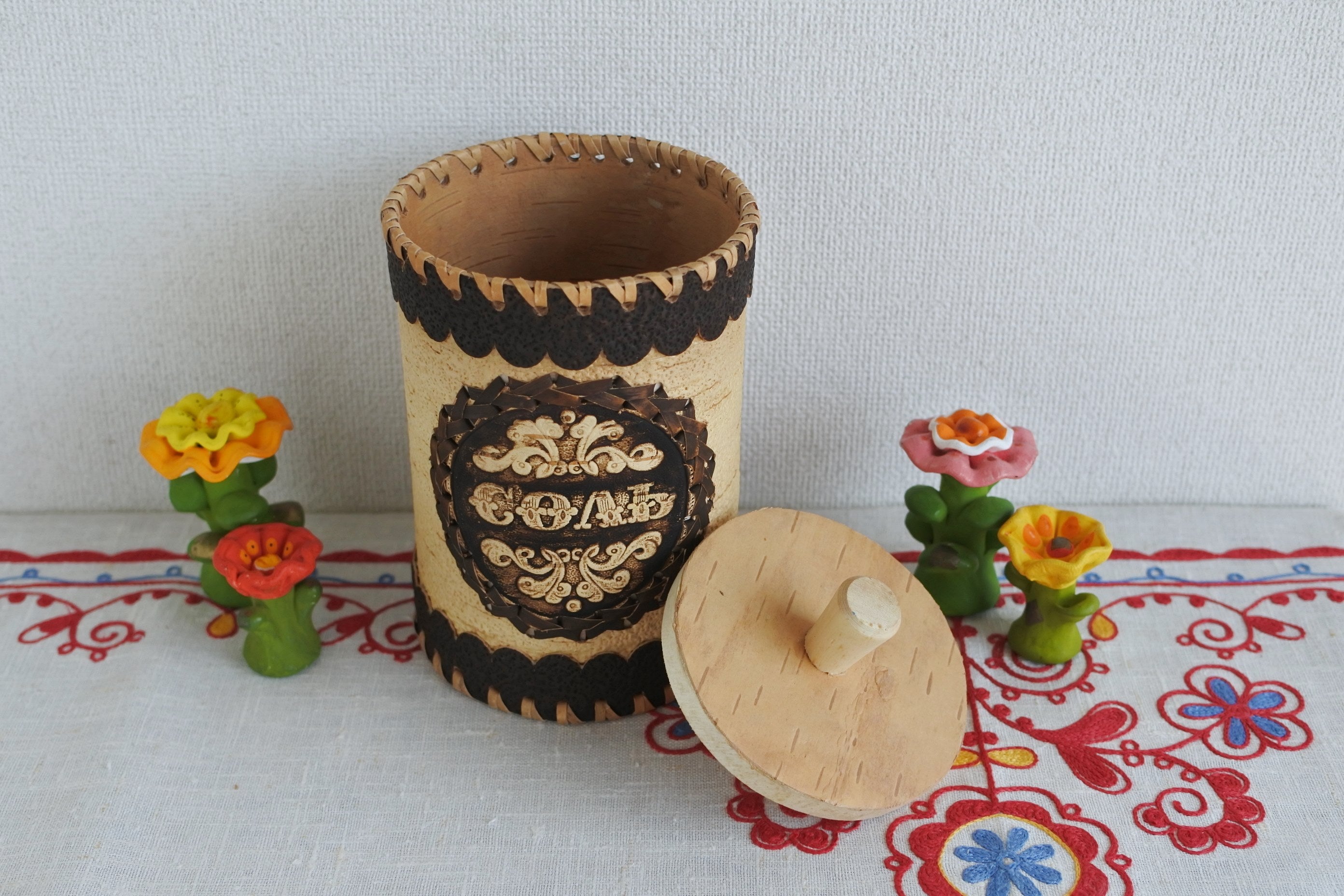 白樺細工ベレスタ 白樺樹皮 キッチン用品 スパイスセット コースター