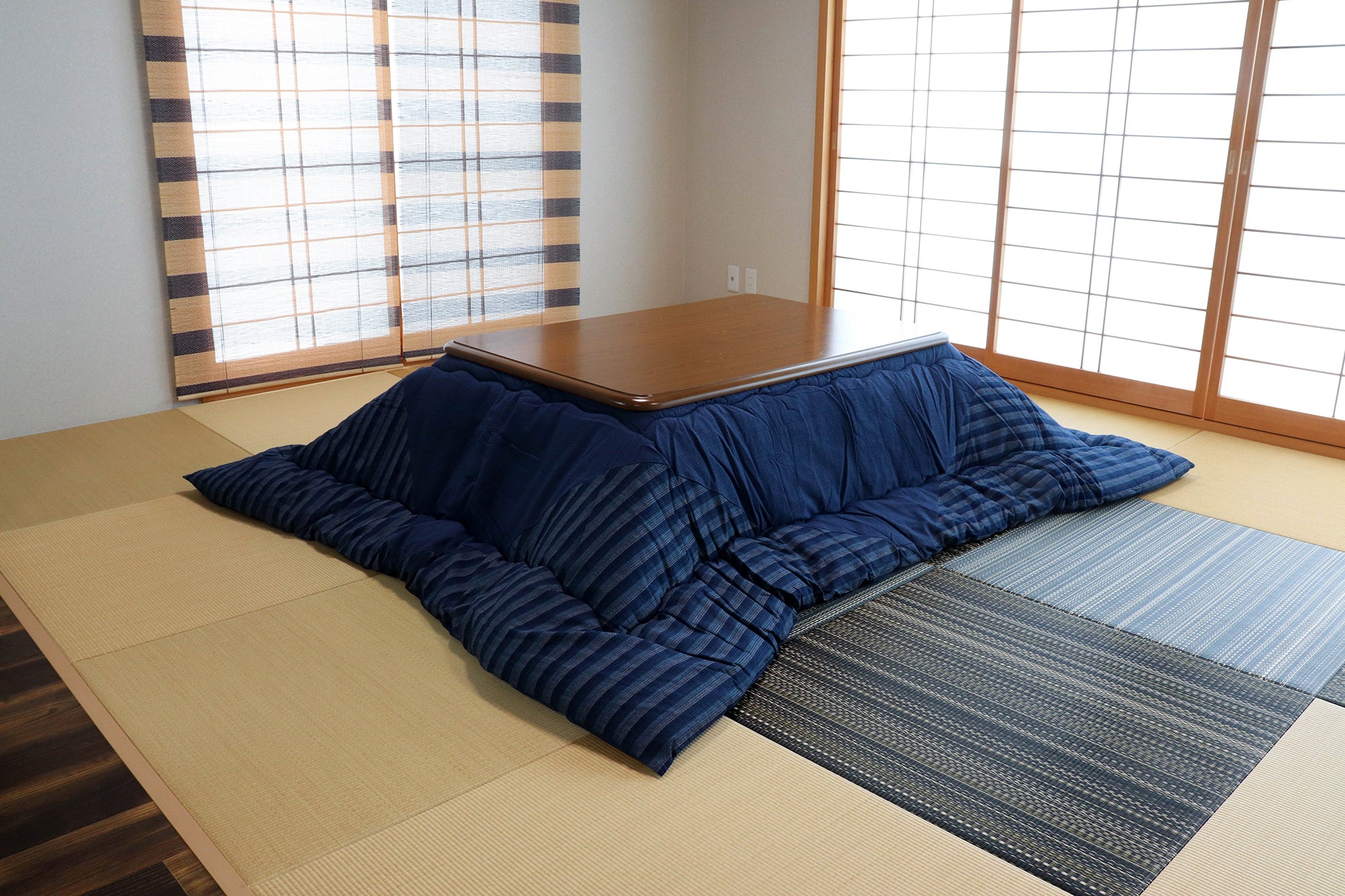 こたつ布団 長方形 しじら 柄 約205×245cm（こたつ台 約80～90cmx105