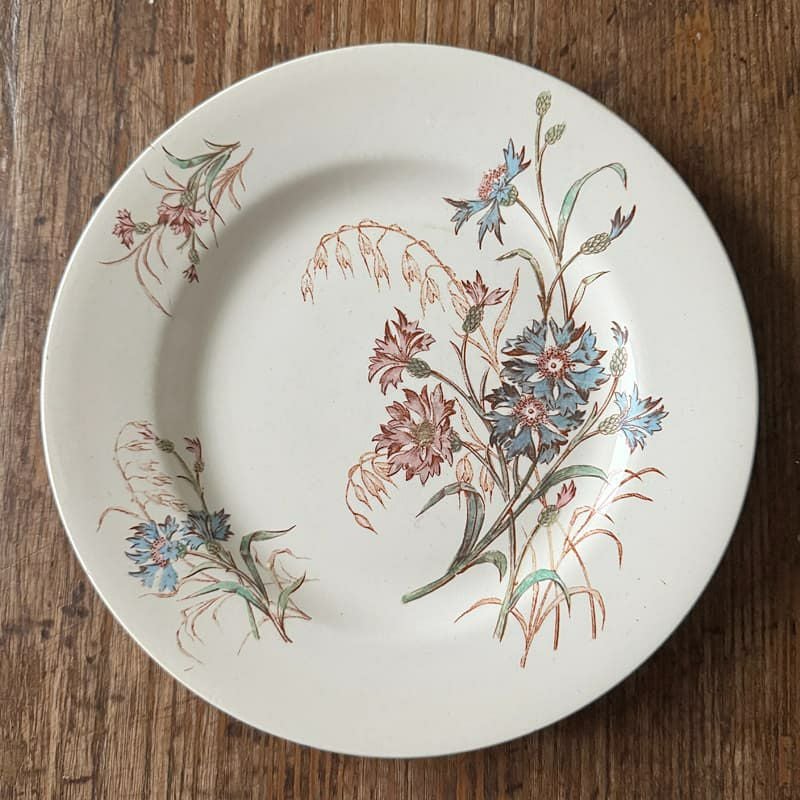 Luneville リュネヴィル BLEVET 矢車菊 平皿 Φ24cm | イタリア食材専門