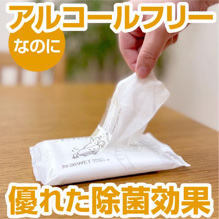 ごろごろにゃんすけ 除菌ウェットティッシュ ノンアルコール10枚 12