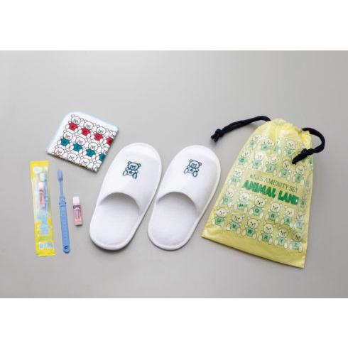子供用宿泊セット アニマルランド 150個 歯ブラシ スリッパ ハンド
