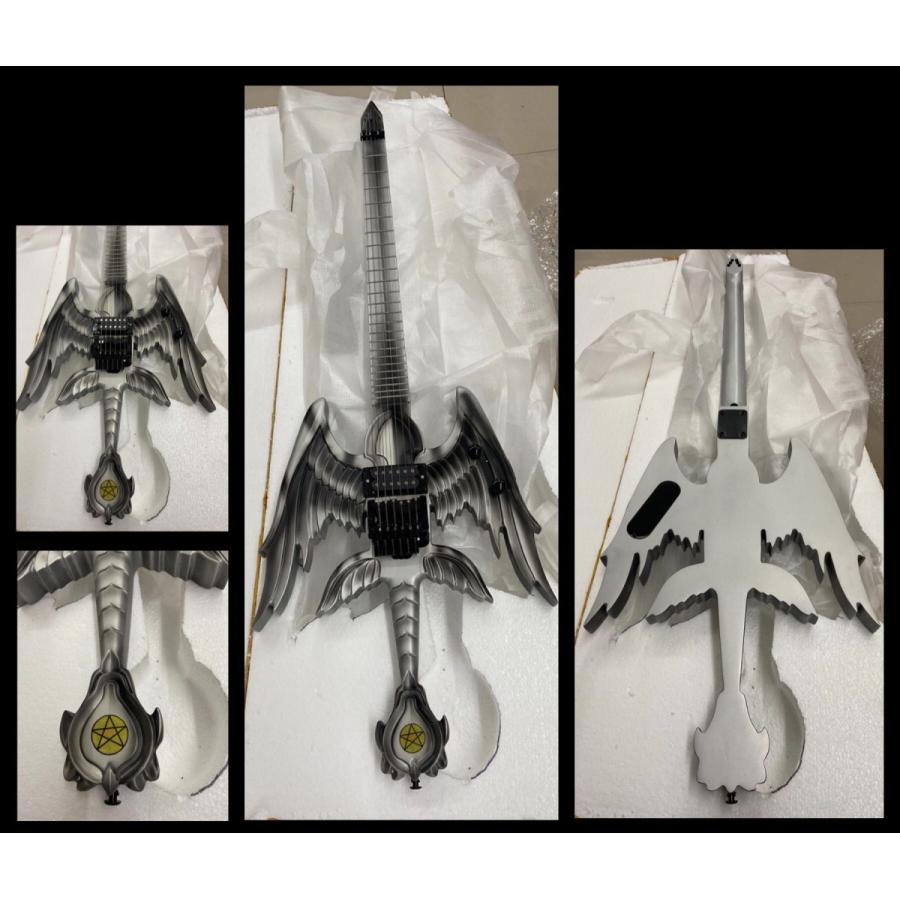 エレキギター ギター エレキ 剣 勇者の剣 ホワイトシルバー マッド