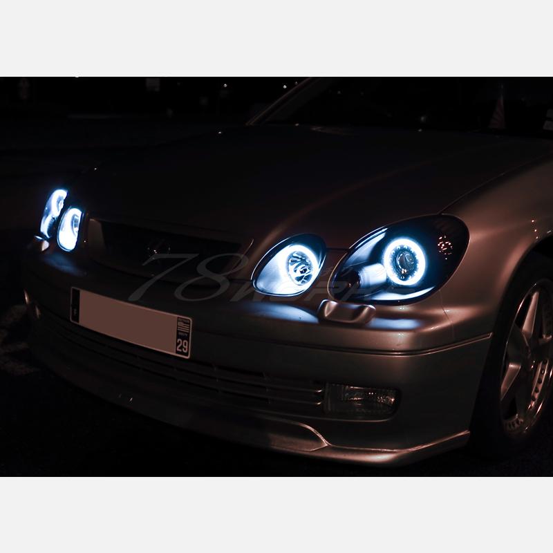 16 アリスト JZS160 JZS161 ARISTO LED イカリング ヘッドライト V2