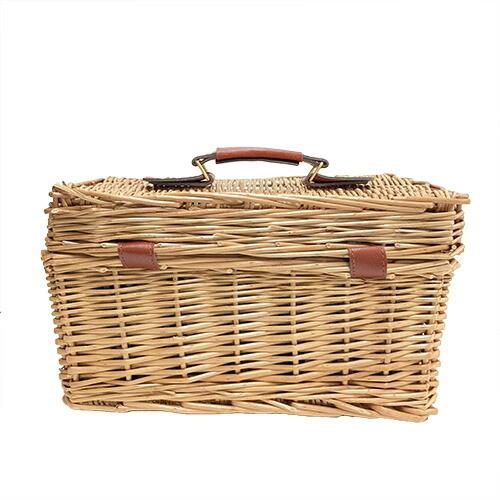 ピクニックバスケット フタ付 中布あり Lサイズ | 藤 ラタン かご